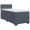 vidaXL Postel boxspring s matrac&iacute; s čelo Tmavě &scaron;ed&aacute; 80 x 200 cm Samet