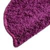 vidaXL Schodov&eacute; rohože 15 ks 56x17x3 cm fialov&eacute; půlkulat&eacute;