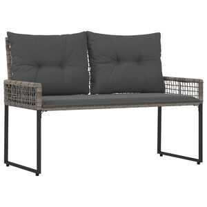 vidaXL Venkovn&iacute; lavice &Scaron;ed&aacute; 118 x 55 x 82 cm PE ratan a l&aacute;tka