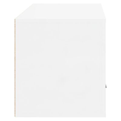 vidaXL Nástěnný botník bílý s leskem 70 x 35 x 38 cm kompozitní dřevo