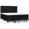 vidaXL Box spring postel s matrac&iacute; čern&aacute; 160x200 cm textil