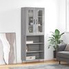 vidaXL Skř&iacute;ň highboard &scaron;ed&aacute; sonoma 69,5 x 34 x 180 cm kompozitn&iacute; dřevo