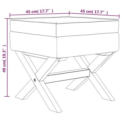 vidaXL Stolička s úložným prostorem béžová 45 x 45 x 49 cm len