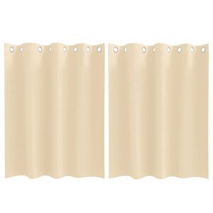 vidaXL Z&aacute;věsy na zatemněn&iacute; s kroužky 2 ks Kr&eacute;mov&aacute; 140 x 140 cm