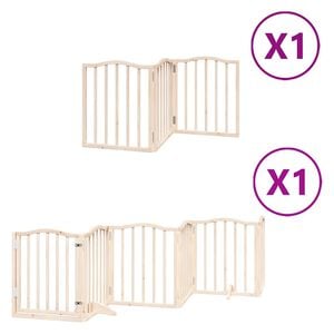 vidaXL Z&aacute;brana pro psy s dv&iacute;řky skl&aacute;dac&iacute; 9 panelů 450 cm topol