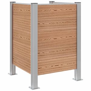 vidaXL Plot pro popelnice Hněd&aacute; 85 x 85 x 115 cm Hlin&iacute;k a WPC