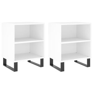vidaXL Nočn&iacute; stolky 2 ks b&iacute;l&eacute; 40 x 30 x 50 cm kompozitn&iacute; dřevo
