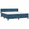 vidaXL Box spring postel s matrac&iacute; tmavě modr&aacute; 180x200 cm samet