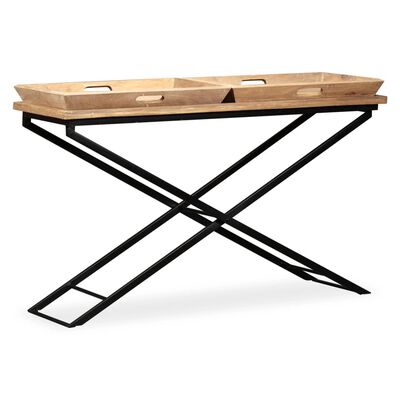 vidaXL Konzolový stolek z masivního mangovníkového dřeva 130x40x80 cm