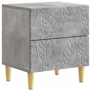 vidaXL Nočn&iacute; stolek Betonově &scaron;ed&aacute; 43 x 34,5 x 48 cm Kompozitn&iacute; dřevo