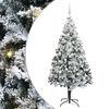 vidaXL Uměl&yacute; v&aacute;nočn&iacute; stromeček B&iacute;l&aacute; 210 cm PVC, ocel a plast