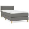 vidaXL Box spring postel s matrac&iacute; světle &scaron;ed&yacute; 100 x 200 cm textil