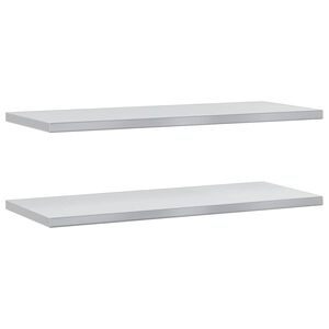 vidaXL N&aacute;stěnn&eacute; police 2 ks 100 x 40 cm stř&iacute;brn&eacute; nerezov&aacute; ocel