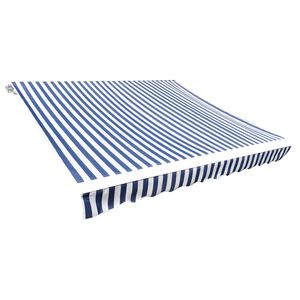 vidaXL N&aacute;hradn&iacute; plachta na mark&yacute;zu modr&aacute; a b&iacute;l&aacute; 300 x 250 cm polyesterov&aacute;