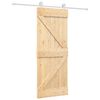vidaXL Posuvn&eacute; dveře Př&iacute;rodn&iacute; a b&iacute;l&aacute; 80 x 210 cm