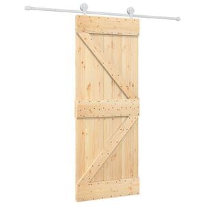 vidaXL Posuvn&eacute; dveře Př&iacute;rodn&iacute; a b&iacute;l&aacute; 80 x 210 cm