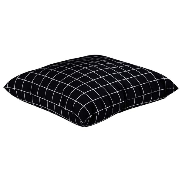 vidaXL Z&aacute;věsn&eacute; pol&scaron;t&aacute;ře Kostkovan&yacute; 4 pcs Čern&aacute; kostička 50 x 50 cm