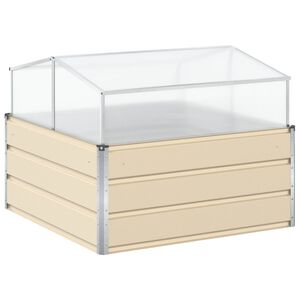 vidaXL Truhl&iacute;k Slonovinov&aacute; 100 x 100 x 77 cm Pozinkovan&aacute; ocel