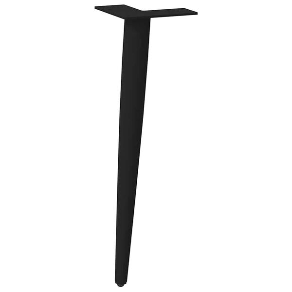 vidaXL Nohy konferenčn&iacute;ho stolku kuželov&eacute;ho tvaru 4 ks čern&eacute; 42-43 cm ocelov&eacute;