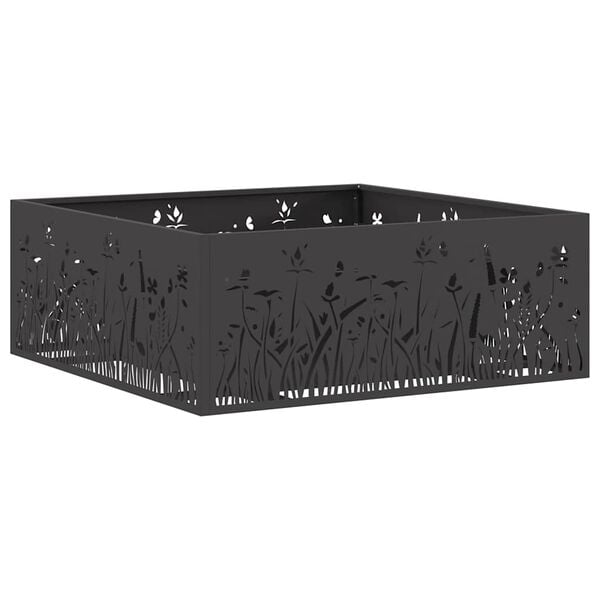 vidaXL Ohni&scaron;tě Čern&aacute; 80 x 80 x 30 cm Ocel