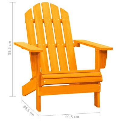 vidaXL Zahradní židle Adirondack masivní jedlové dřevo oranžové