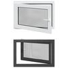 vidaXL Okeno do suter&eacute;nu RISOR 90 x 70 cm PVC a sklo Antracitov&aacute;