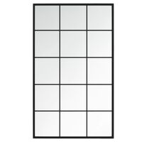 vidaXL Nástěnné zrcadlo černé 100 x 60 cm kov