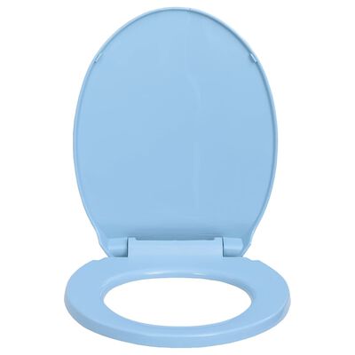 vidaXL WC sedátko s pomalým sklápěním modré oválné