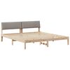 vidaXL R&aacute;m postele Hněd&aacute; a taupe 200 x 200 cm Masivn&iacute; borovicov&eacute; dřevo