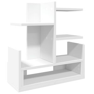 vidaXL Stoln&iacute; organiz&eacute;r b&iacute;l&yacute; 49 x 20 x 52,5 cm kompozitn&iacute; dřevo