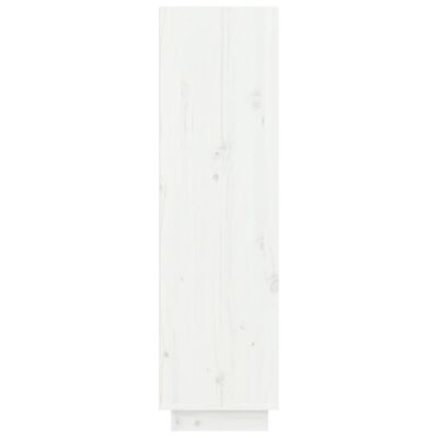 vidaXL Botník bílý 60 x 34 x 105 cm masivní borové dřevo