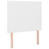 vidaXL Čelo postele b&iacute;l&eacute; 80x5x118/128 cm uměl&aacute; kůže