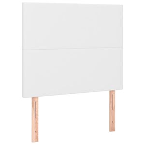 vidaXL Čelo postele b&iacute;l&eacute; 80x5x118/128 cm uměl&aacute; kůže