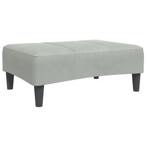 vidaXL Podnožka světle &scaron;ed&aacute; 77 x 55 x 31 cm samet