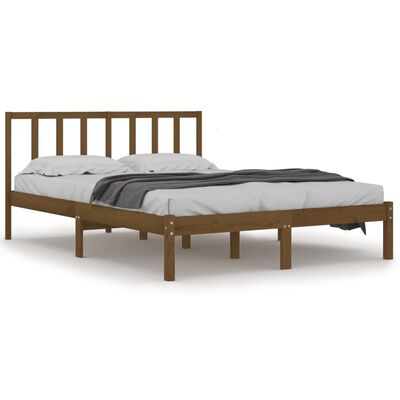 vidaXL Rám postele medový masivní borovice 120 x 190 cm malé dvojlůžko
