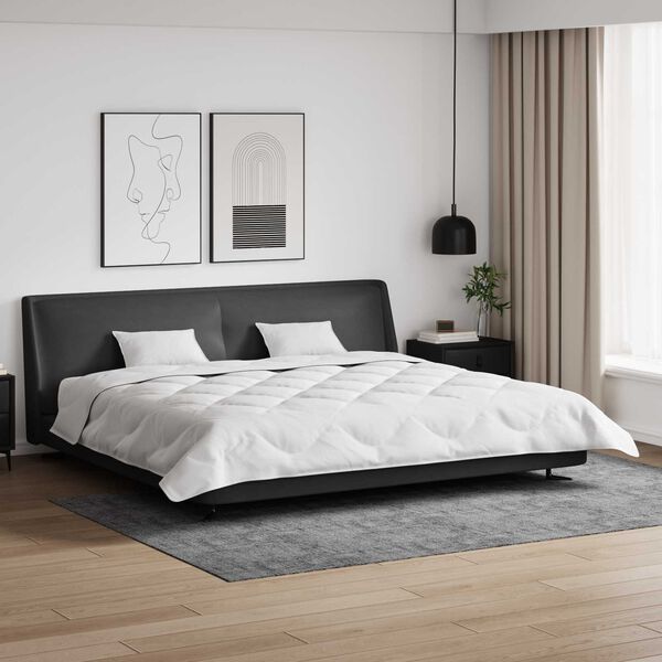 vidaXL Zimn&iacute; přikr&yacute;vka s pol&scaron;t&aacute;řem 3 pcs B&iacute;l&aacute; Mikrovl&aacute;kno