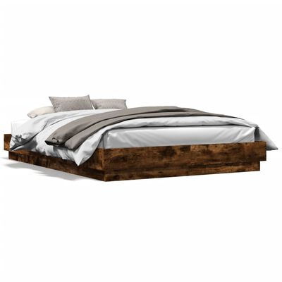 vidaXL Rám postele kouřový dub 160 x 200 cm kompozitní dřevo