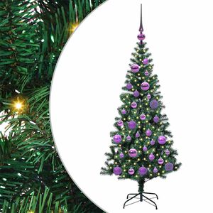 vidaXL Uměl&yacute; osvětlen&yacute; v&aacute;nočn&iacute; stromeček Zelen&aacute; 120 cm PVC a kov