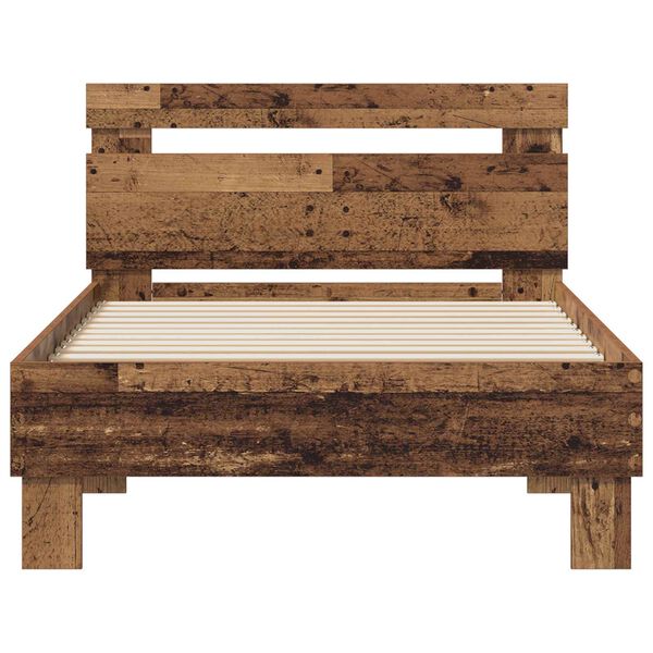 vidaXL R&aacute;m postele s čelo Star&eacute; dřevo 98.5 x 200 cm kompozitn&iacute; dřevo