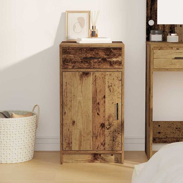 vidaXL Serv&iacute;rovac&iacute; skř&iacute;ň se z&aacute;suvkou Star&eacute; dřevo 40 x 40.5 x 75 cm