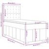 vidaXL Box spring postel s matrac&iacute; tmavě hněd&aacute; 90x200 cm textil