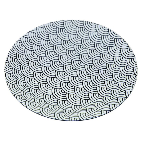 Bo-Camp 16d&iacute;ln&aacute; sada n&aacute;dob&iacute; Mix & Match melamin čern&aacute; a b&iacute;l&aacute;