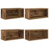 vidaXL &Uacute;ložn&yacute; stojan na CD 4 ks Dubov&eacute; dřevo 40 x 17 x 17 cm