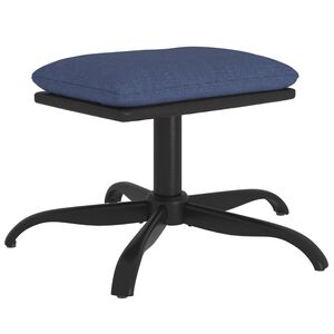 vidaXL Podnožka modr&aacute; 60x60x36 cm textil a uměl&aacute; kůže