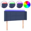 vidaXL Čelo postele s LED modr&eacute; 83 x 16 x 78/88 cm textil