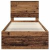 vidaXL R&aacute;m postele s čelo Star&eacute; dřevo 75 x 190 cm Masivn&iacute; borov&eacute; dřevo