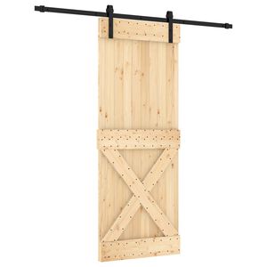 vidaXL Posuvn&eacute; dveře 80 x 210 cm Masivn&iacute; borov&eacute; dřevo (neupraven&eacute;)