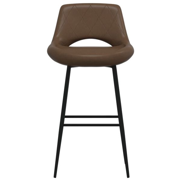 vidaXL Barové židle 2 ks tmavě hnědé umělá kůže