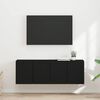 vidaXL TV wall cabinet 2 pcs Čern&aacute; 59,5 x 31 x 40 cm kompozitn&iacute; dřevo