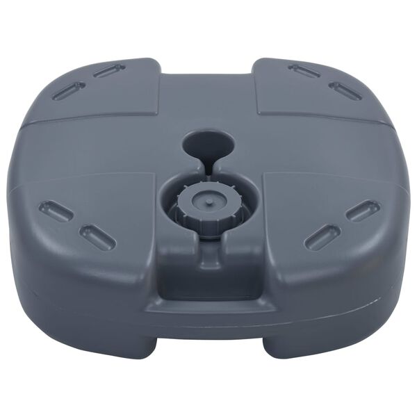 vidaXL Přenosný stojan na slunečník šedý plněný vodou/pískem